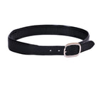 Black patent leather Padded Caveson Belt 1 1/2" with silver buckle.
