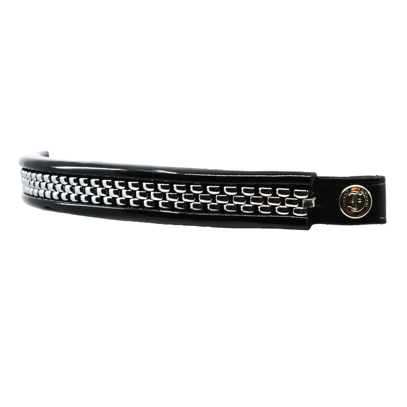 Chain Browbands with Logo Button Ends