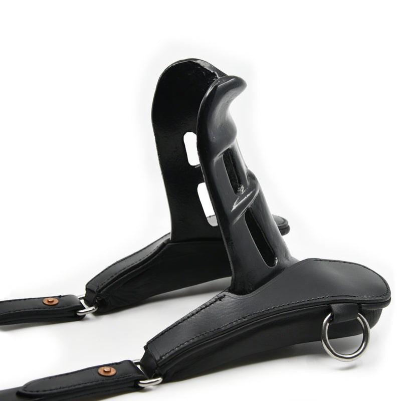 Freedman's Roll Top Crupper: Black Leather Crupper with Distinctive Roll Top Design and Metal Rings