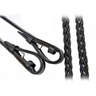 Close-up of Braided Reins (Plaited) on a white background.