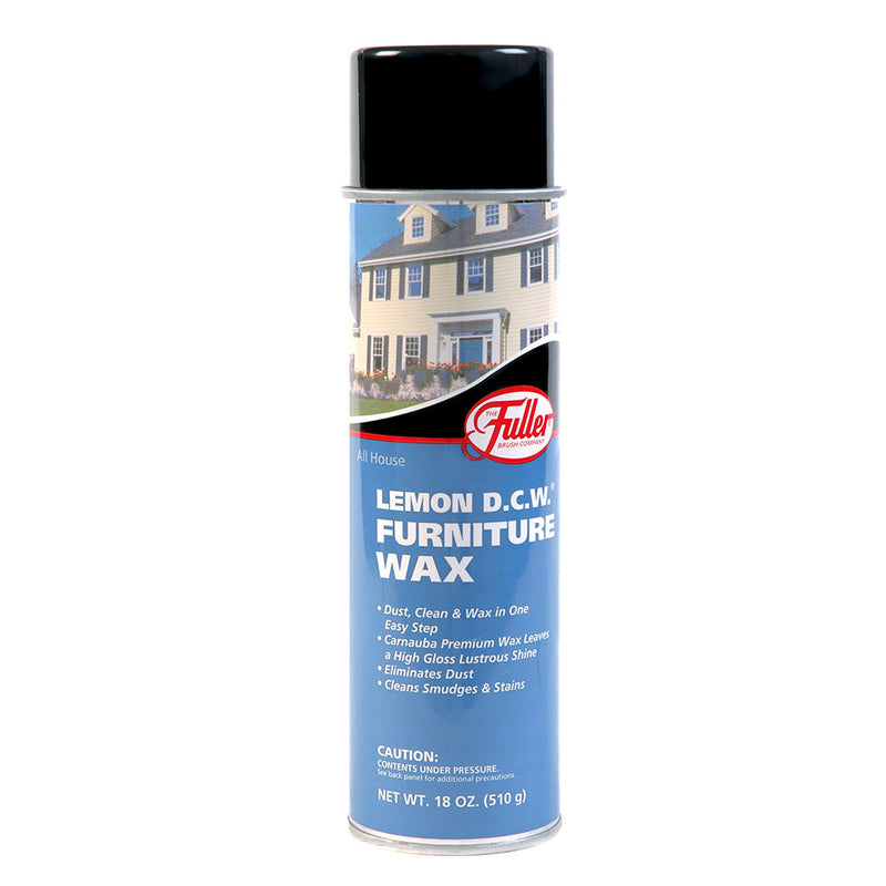 Fuller Brush D.C.W. Lemon Furniture Wax: 18 oz Spray Can, Cleans and Polishes Furniture 