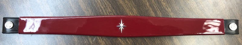  Burgundy browband with the  Sarah Russell Chrome Star