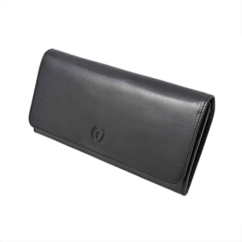 Black leather Ladies Wallet made by Freedman's, showing a sleek design with a subtle Freedman's logo.