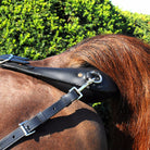 Freedman's Bustle with Back Strap: Leather Horse Tack with Buckle and Snap Details